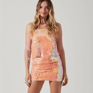 ASTR the Label Sequins Top and Skirt Set